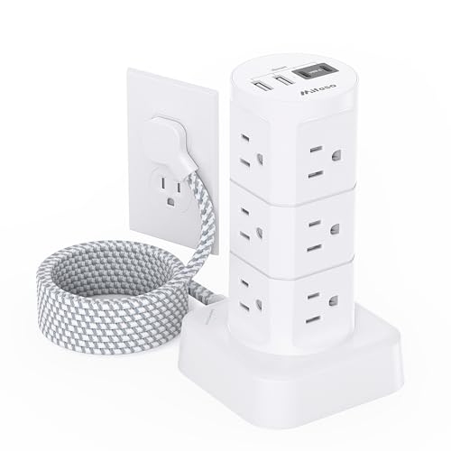 Mifaso 16 Outlets Tower Power Strip Model MFS6083-X 125 Volts 15 Amps
