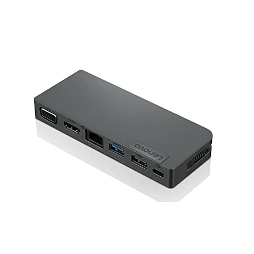 Lenovo 4X90S92381 Powered USB-C Travel Hub USB 3.0 HDMI VGA RJ-45 Black