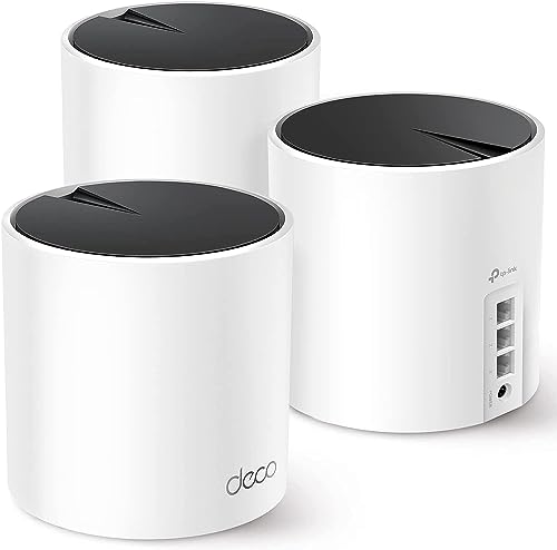 TP-Link Deco X55(3-Pack) AX3000 WiFi 6 Mesh System - Covers Up to 6500 Sq.Ft, 3 Gigabit Ethernet Ports, WPA3 Security