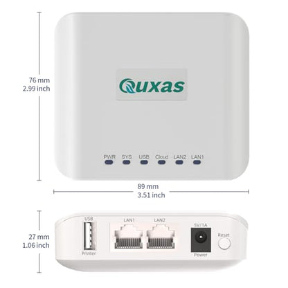 Quxas LP-N110W Print Server USB 2.0 SNMP Computer Connectivity