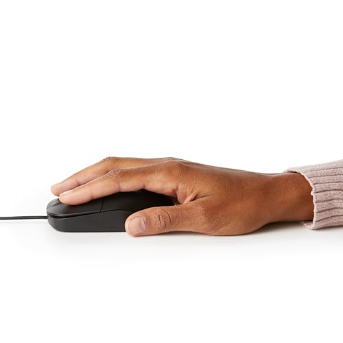 Amazon Basics 3-Button USB Wired Mouse MSU0939