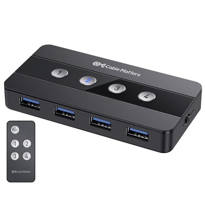 Cable Matters 4-Port USB 3.0 Switch 5V DC Manual 10A IP54