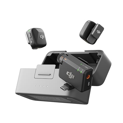 DJI Mic Mini 2 TX 1 RX USB Type-C Omnidirectional Microphone, 20 Hz - 20,000 Hz Frequency Response