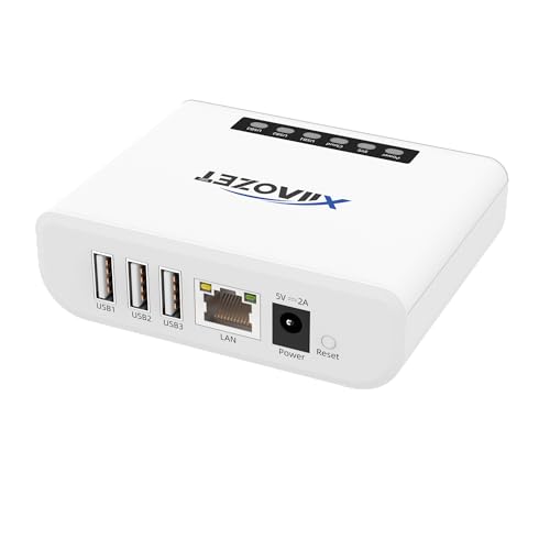 Xiiaozet 4.45 x 3.31 x 2.52 inches LK300EW Wireless USB Server Compatible with Windows Mac Linux Ethernet WiFi