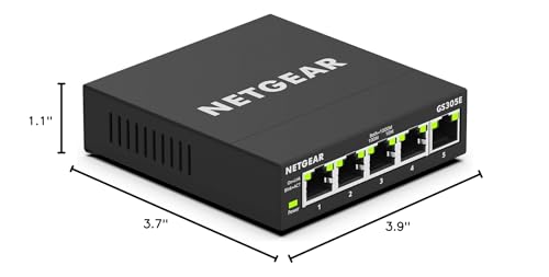 NETGEAR 5-Port GS305E Gigabit Ethernet Managed Switch