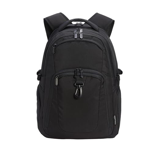 Amazon Basics 17-Inch Laptop Backpack NC2401019R1 Water Resistant Polyester Black