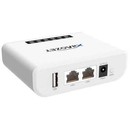 Xiiaozet LK100EW Wireless USB Server, Compatible with Ethernet and Wi-Fi Network, 4.53 x 3.35 x 2.76 in, 8.5 oz