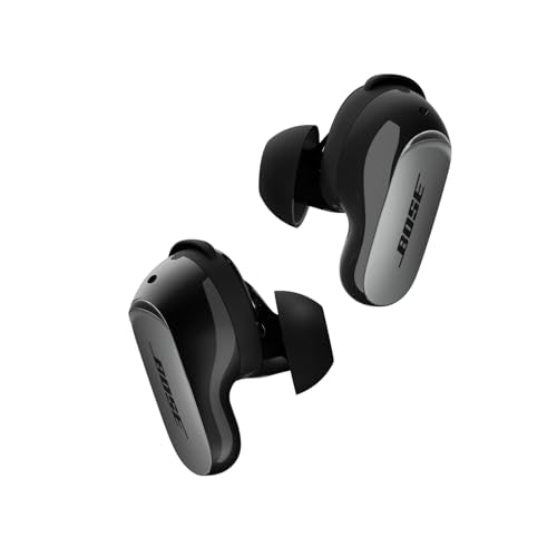 Bose Black 896637-0010 Wireless Noise Cancelling Earbuds with 6 Hours Battery Life and Bluetooth 5.3 Connectivity