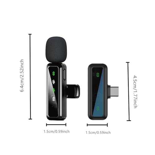 Ordele USB Type-C Lavalier Microphone H63 - 28dB Audio Sensitivity - 1 Channel - Black