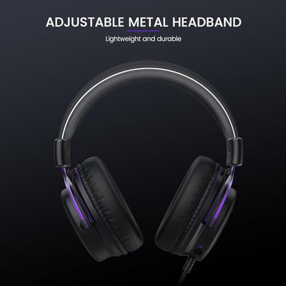EKSA E900 Wired Headset, Model E900, 50mm Driver, 3.5mm Jack, Over-Ear Design, Audio Accessories