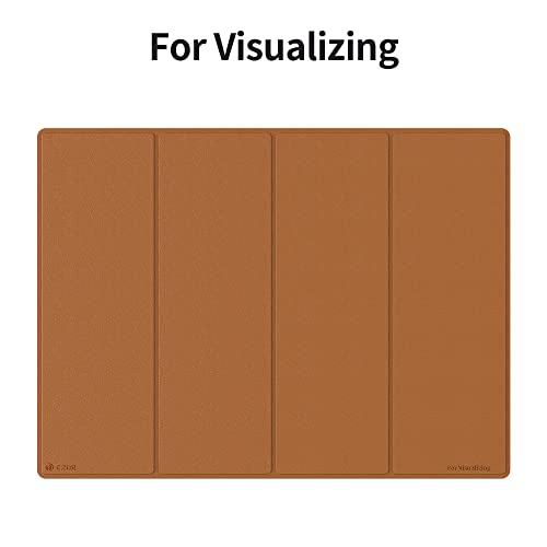 CZUR 15.5" x 5.1" Fancy Pad - Black and Brown Dual-Side Visualizing Pad for Document Cameras