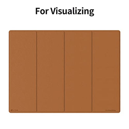 CZUR 15.5" x 5.1" Fancy Pad - Black and Brown Dual-Side Visualizing Pad for Document Cameras