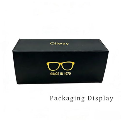 Oilway 52mm 2303 Blue Light Blocking Glasses Full Rim Composite Transparent Frame