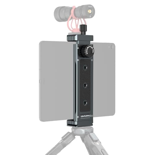 Leaplumin 787942196809 Aluminum Tripod Mount Adapter, 5.91 x 1.42 x 1.18 inches, 1/4" Screw, Universal Tripod Mount for Tablets, Compatible with Multiple Devices