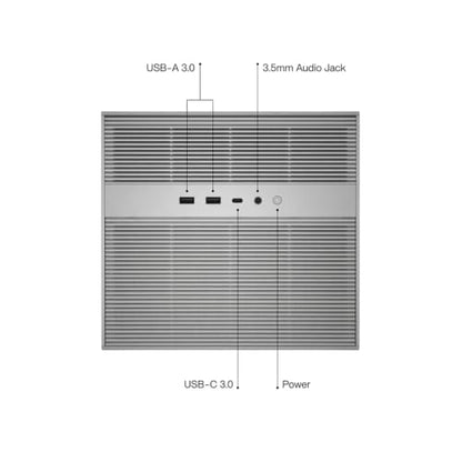 ZIMA CUBE 9.4"x8.7"x8.6" 6-Bay NAS System, Intel Core i3-1215U, 256GB SSD, Dual TBT4, Dual 2.5GbE, PCIe Expansion