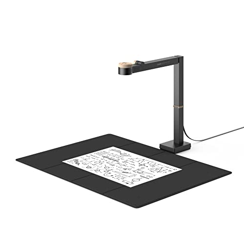 CZUR 15.5" x 5.1" Fancy Pad - Black and Brown Dual-Side Visualizing Pad for Document Cameras