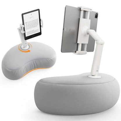 SAIJI 5.65" x 7.05" x 7.48" U5T Gray Pillow Holder for Tablets and Phones