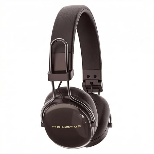 FIO MOTUS FM30-darkbrown Wireless Bluetooth On-Ear Headphones with Active Noise Cancellation and Hi-Res Sound