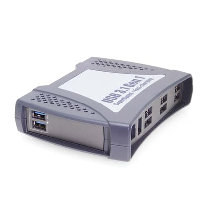 Coolgear 9 Port USB Device Server - USB 3.0 - 5 Gbps - Plastic - Gray
