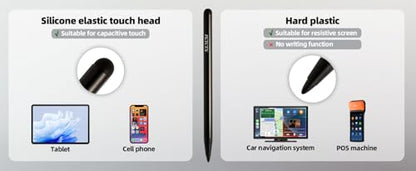 Baolaili 2pcs Black Stylus Pens for Capacitive Touchscreens