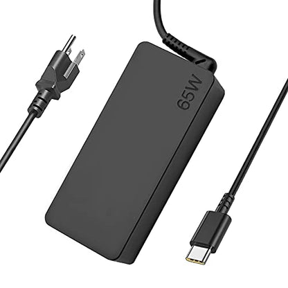 Dzytnsy 65W USB Type-C Laptop Charger Compatible with Lenovo ThinkPad, Yoga, ThinkBook, Chromebook, and IdeaPad Series