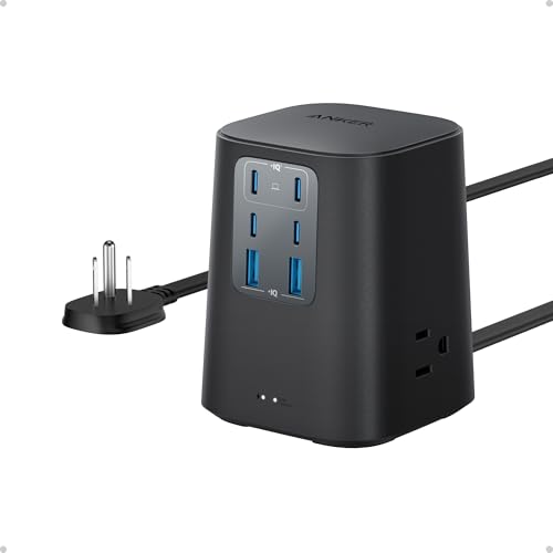 Anker 9-in-1 Power Strip A91C6 125 Volts 300 Joules with 6 USB Ports