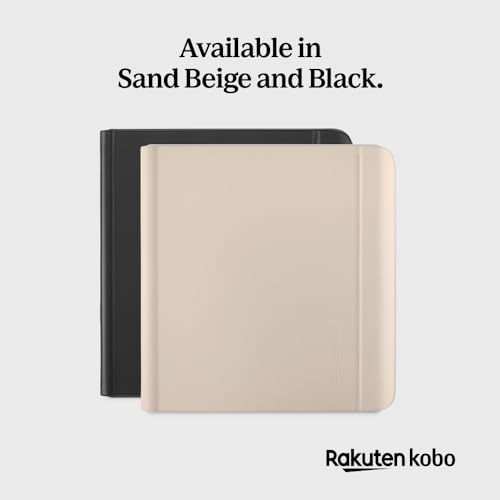 Kobo 7 Inch Libra Colour N428-AC-BK-N-PU Case with User Manual, Slim Fit, Recycled Material, Floral/Transportation Theme, Black