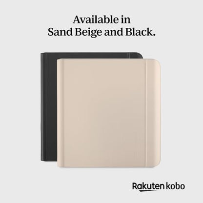 Kobo 7 Inch Libra Colour N428-AC-BK-N-PU Case with User Manual, Slim Fit, Recycled Material, Floral/Transportation Theme, Black