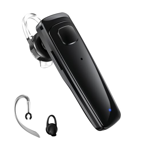 HiHiniu S525 Bluetooth 5.3 Single Ear Headset with 16 Hours Talk Time, Environmental Noise Cancellation and Dual Microphone