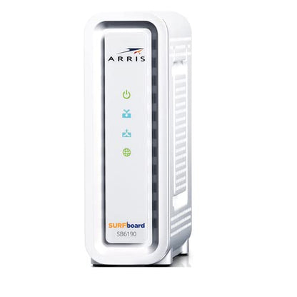 ARRIS 1-Port SB6190 Cable Modem, 960 Mbps Downstream/Upstream Rate, Ethernet Connectivity, White
