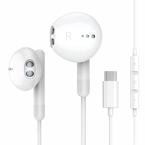 BENEWY ME540 USB C Headphones Wired Earbuds with Microphone 14.2mm Drivers