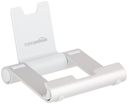 Amazon Basics Portable Stand for Tablets and Phones, Model L6LSH001-CS-R, Adjustable Length, Silver