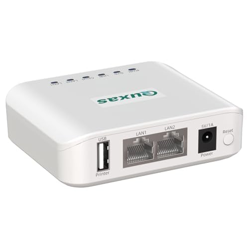 Quxas LP-N110W Print Server USB 2.0 SNMP Computer Connectivity