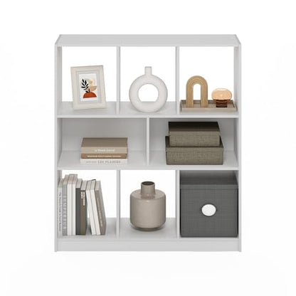 Furinno DALY Horizontal Cube Storage Organizer Bookcase 24121WH