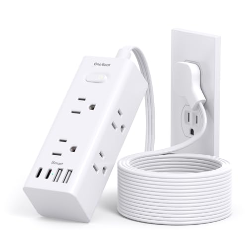 One Beat 10 Ft Extension Cord 6 Outlets 4 USB Ports Surge Protection Model US-OB6W3CR-10FT