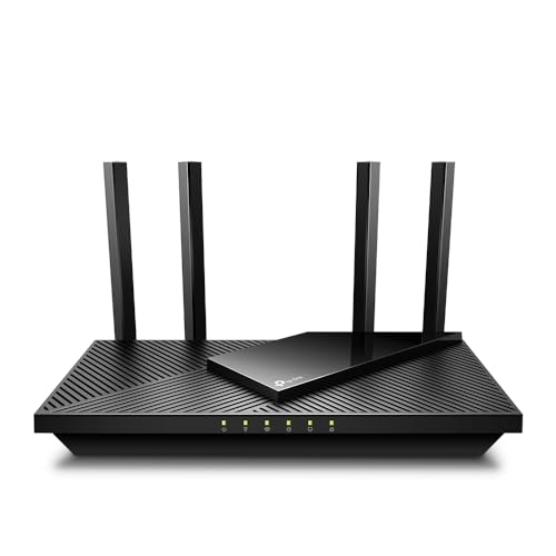 TP-Link Archer AX21 WiFi 6 Router - Dual Band, 1200 Mbps (5GHz), 574 Mbps (2.4GHz), 4 Antennas, Ethernet, Black