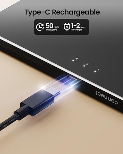 ProtoArc Wireless Bluetooth Touchpad T1 Plus Optical 50 Hour Battery Life Ergonomic Ambidextrous