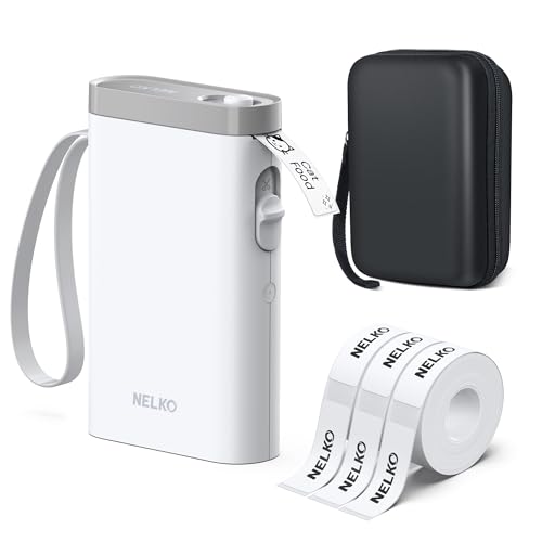 Nelko P21 Thermal Label Printer Bluetooth 203 DPI Monochrome Labels White