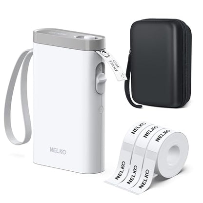 Nelko P21 Thermal Label Printer Bluetooth 203 DPI Monochrome Labels White