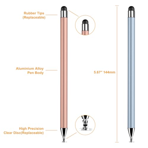 Acempire 7 Count Stylus Pen Compatible with Touchscreen Devices - Aluminum Construction, No Battery Required, Universal Compatibility