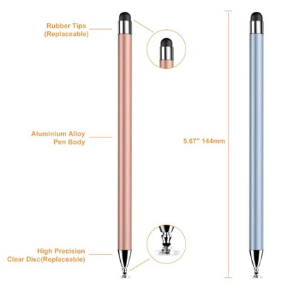 Acempire 7 Count Stylus Pen Compatible with Touchscreen Devices - Aluminum Construction, No Battery Required, Universal Compatibility