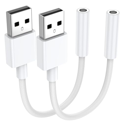 KAYQINHO USB Type A Audio Adapter 2 Ports