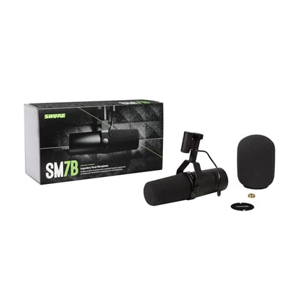 Shure SM7B Dynamic Microphone 1 Channel Unidirectional XLR 150 Ohms