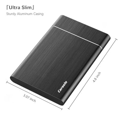 Caraele 500GB External Hard Drive Caraele-500GB USB 3.0 Black Portable Storage