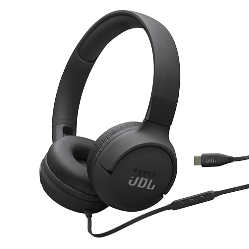 JBL Tune 520C USB-C Wired On-Ear Headphones with Hi-Res Audio