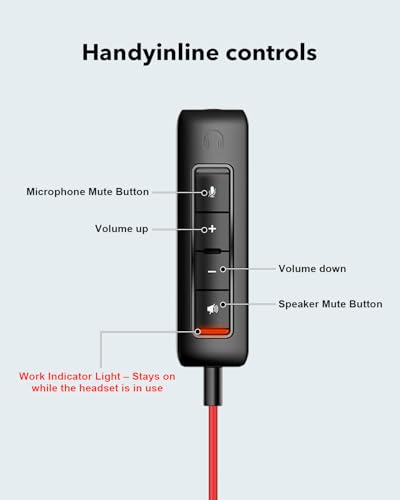 JIAMQISHI EH01 USB+3.5mm Wired Headset, 32 Ohm, Dynamic Driver, Touch Control, Active Noise Cancellation, Volume Control, Black