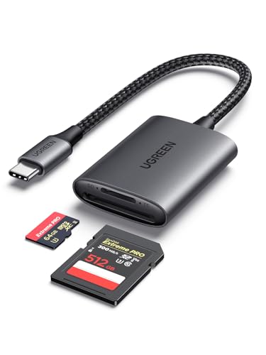 UGREEN 2-Slot USB Type C SD Card Reader 312MB/s Data Transfer Rate for SD, Micro SD and UHS Cards