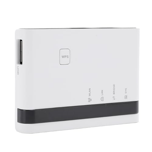 Jectse 6.69 x 3.94 x 1.97 inches USB Print Server for 4 Printers, Network Printer Server with 10/100Mbps Ethernet Connection
