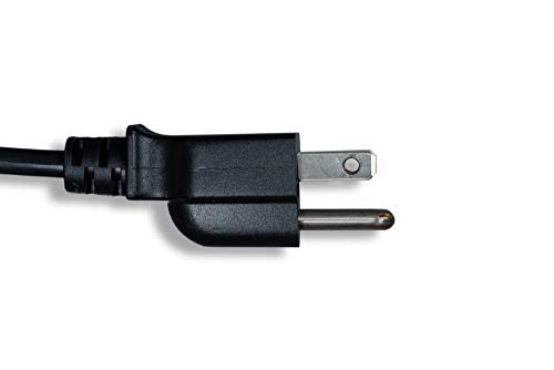Cablelera 14 Inches Power Cord Extension and Splitter NEMA 5-15P to NEMA 5-15R x 2 16 AWG 13A 125V ZWACPQAG-14 Black