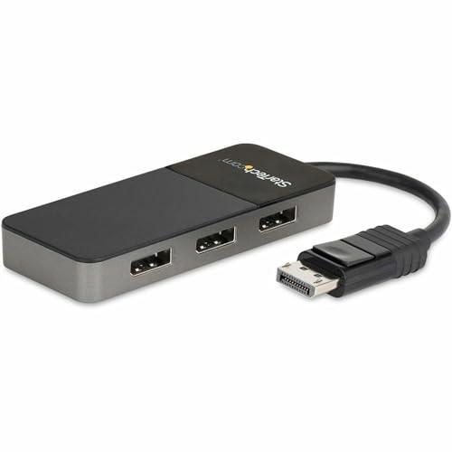 StarTech.com 3-Port DisplayPort 1.4 Splitter MST Hub, Model MST14DP123DP, Black